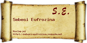 Sebesi Eufrozina névjegykártya